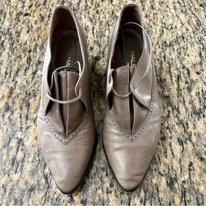 Grey Oxford style heels
